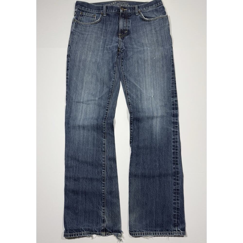 Vintage Old Navy Selvedge Denim Jeans The Authentic Bootcut Distressed Y2K 34x36